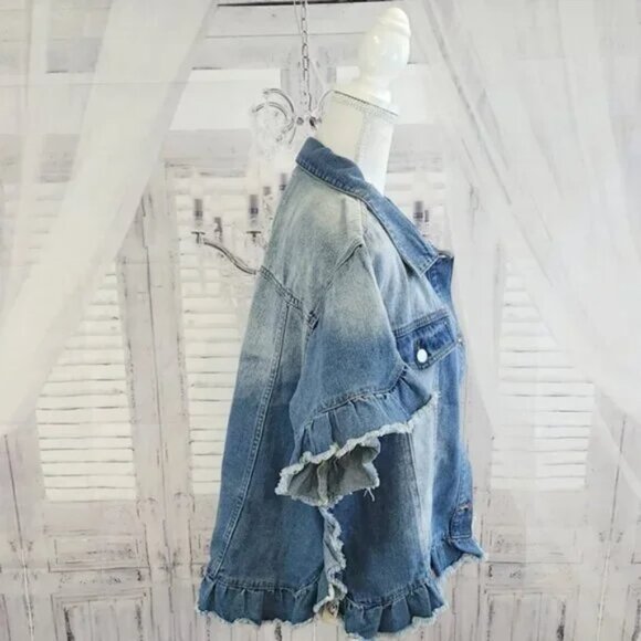 Hayden Ruffled Jean Jacket - Picture 4 of 4